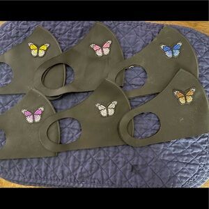 Butterfly embroidered masks